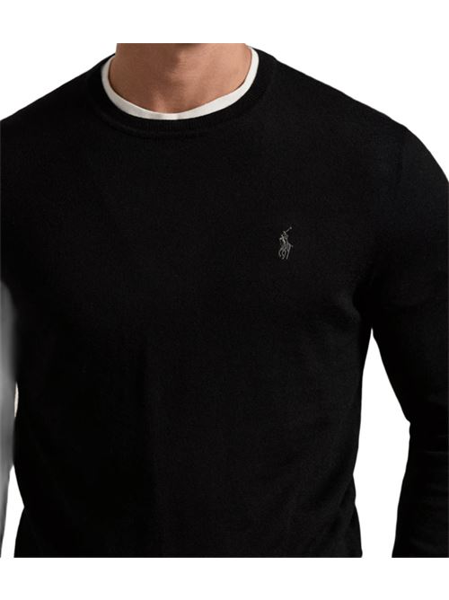 Maglia da uomo in lana, girocollo, colore black POLO RALPH LAUREN | 710946143004